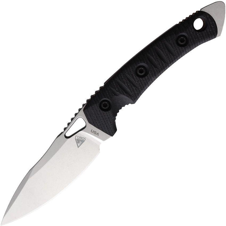 Fobos Knives Cacula Fixed Blade Black Micarta Red Liners Tumbled CPM S35VN - Knives.mx