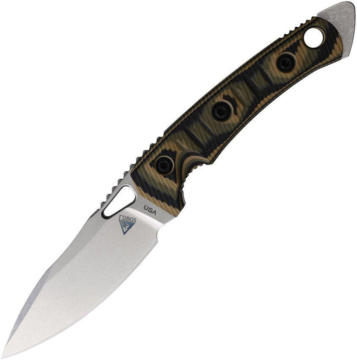 Fobos Knives Cacula Fixed Blade Camo G10 Tumbled CPM S35VN - Knives.mx