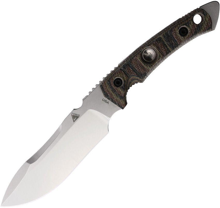 Fobos Knives Tier1-BC Fixed Blade Camo Micarta Tumbled CPM MagnaCut - Knives.mx