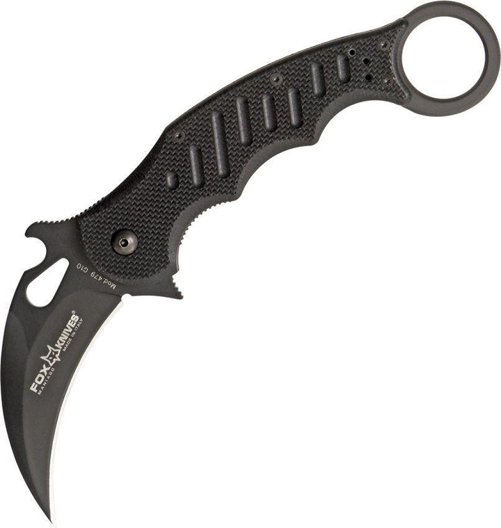 Fox Karambit 479 Linerlock Black G10 Coated N690Co - Knives.mx