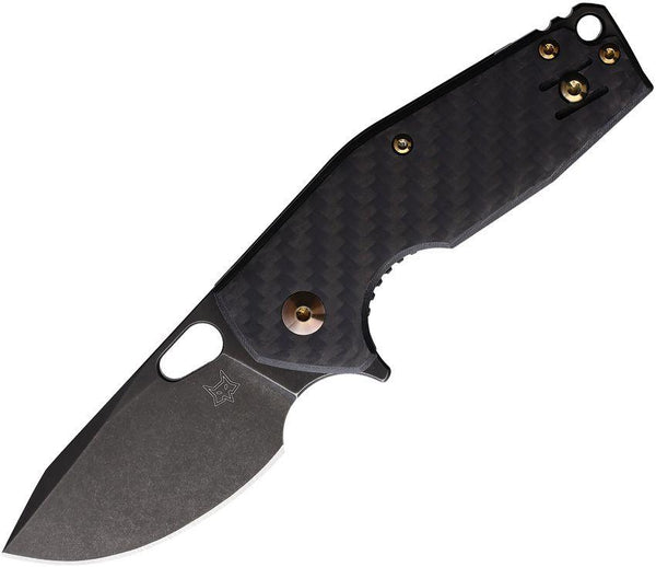 FOX Suru Linerlock Carbon Fiber Black Stonewash Bohler M390 - Knives.mx