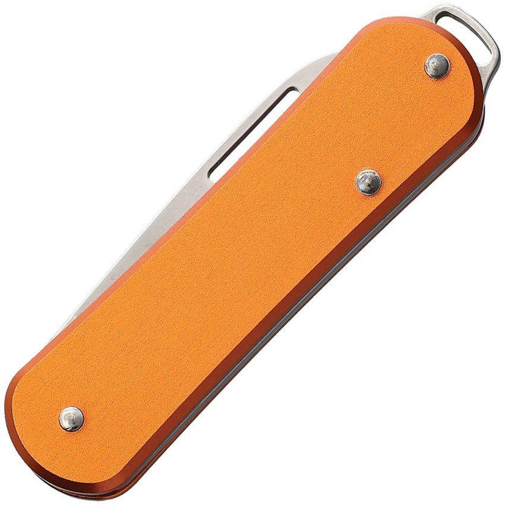 Fox Vulpis Folder Orange Aluminum Stonewash Bohler N690 - Knives.mx