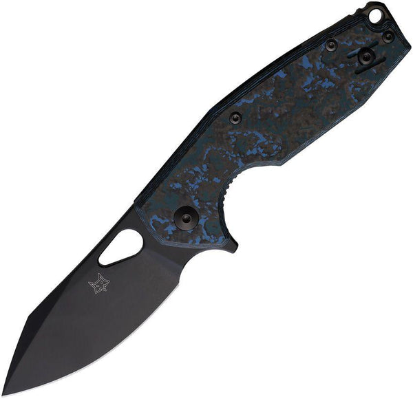 Fox Yaru Linerlock Blue Fat Carbon Black PVD CPM S90V - Knives.mx