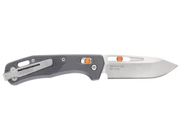 Gerber Assert Pivot Lock Gray GRN Stonewash S30V - Knives.mx