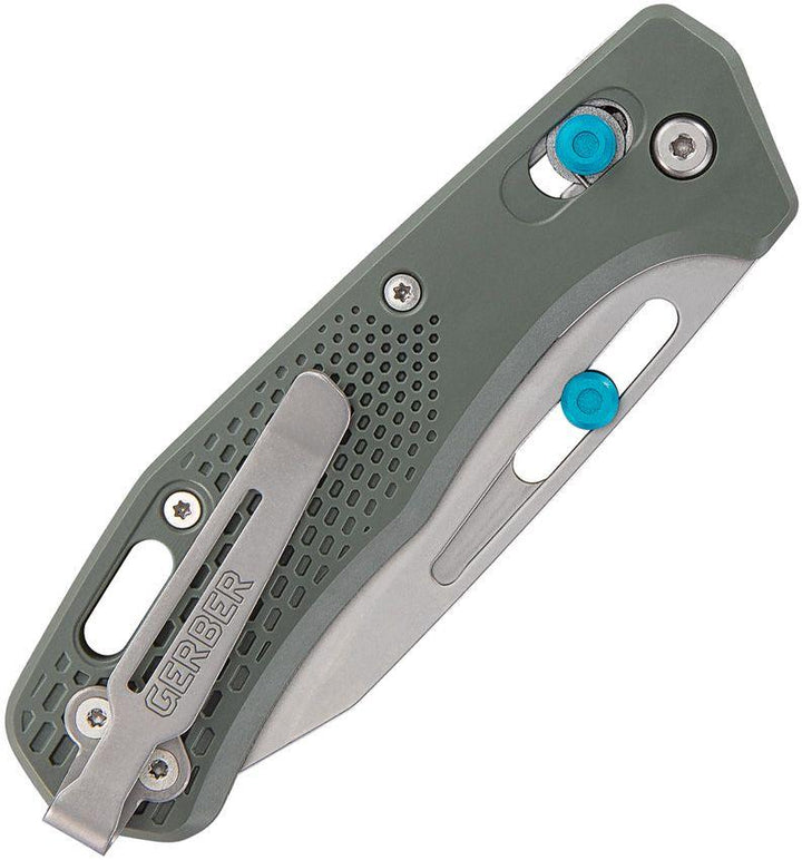 Gerber Assert Pivot Lock Green GRN Stonewash S30V - Knives.mx