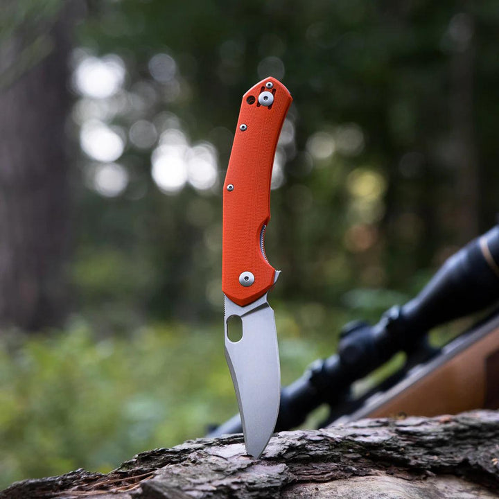 Giant Mouse ACE Jutland Orange G10 Stonewash Elmax - Knives.mx