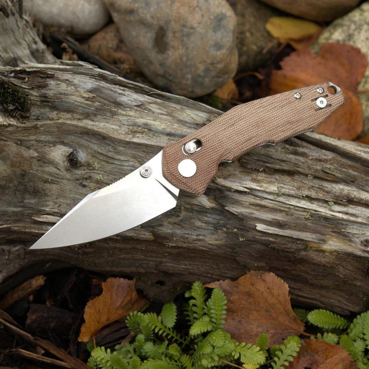 Giant Mouse ACE Nazca Natural Canvas Micarta Satin Bohler M390 - Knives.mx