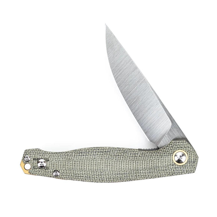 Giant Mouse ACE Sonoma V2 Green Canvas Micarta Satin Elmax - Knives.mx