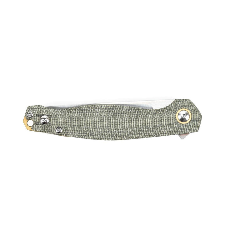 Giant Mouse ACE Sonoma V2 Green Canvas Micarta Satin Elmax - Knives.mx