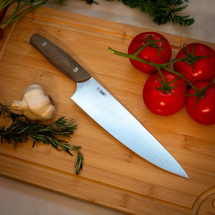 Giant Mouse Chef Knife Green Micarta Satin Nitro B - Knives.mx