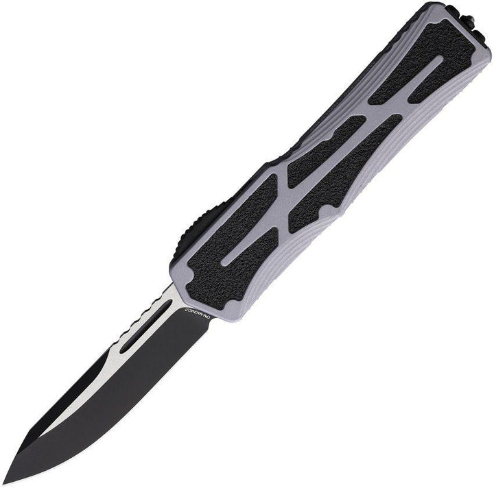 Heretic Knives Auto Colossus OTF Gray Aluminum Two Tone CPM MagnaCut - Knives.mx