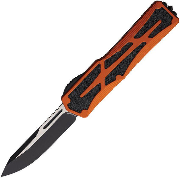 Heretic Knives Auto Colossus OTF Orange Aluminum Two Tone CPM MagnaCut - Knives.mx