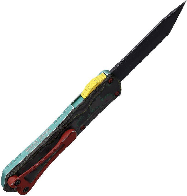 Heretic Knives Auto Manticore S OTF Black DLC Coated Tanto CPM MagnaCut - Knives.mx