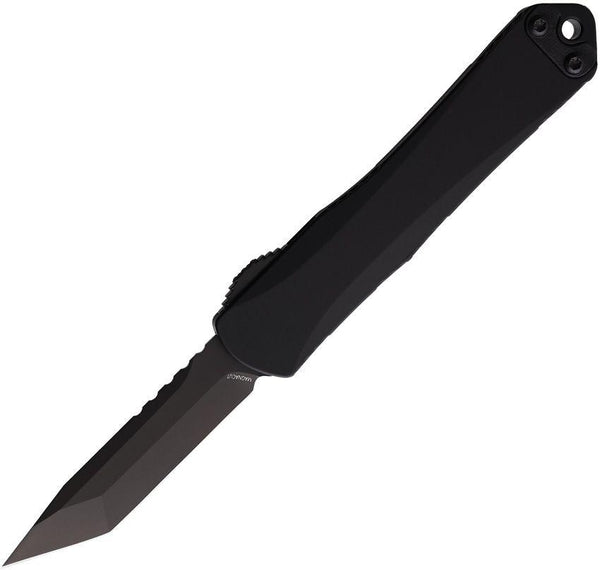 Heretic Knives Auto Maticore S Blackout DLC Coated Tanto CPM MagnaCut - Knives.mx