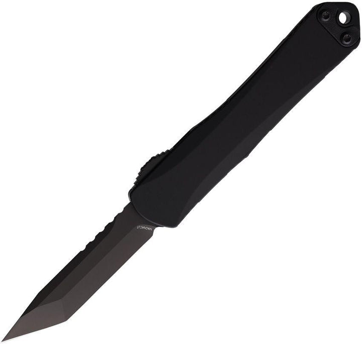 Heretic Knives Auto Maticore S Blackout DLC Coated Tanto CPM MagnaCut - Knives.mx