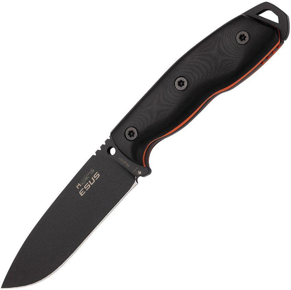 Hydra Knives Esus Fixed Blade Black G10 Coated Niolox - Knives.mx