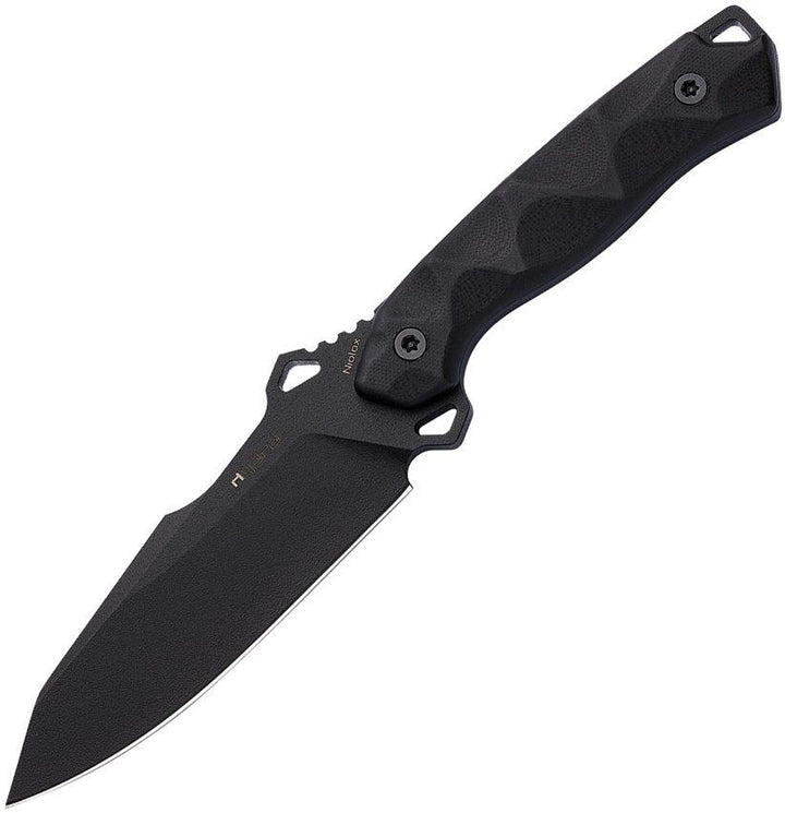 Hydra Knives Hecate II Fixed Blade Black Sculpted G10 Powder Coated Niolox - Knives.mx