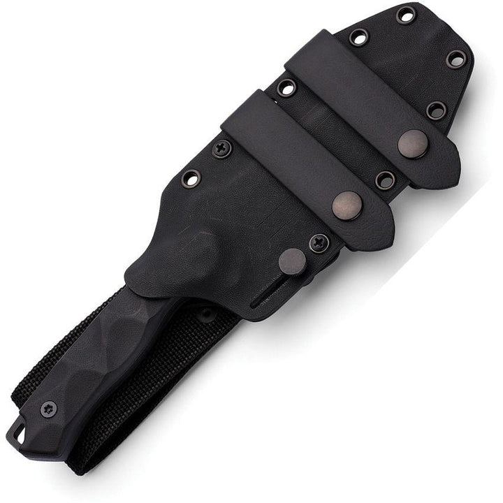 Hydra Knives Hecate II Fixed Blade Black Sculpted G10 Powder Coated Niolox - Knives.mx