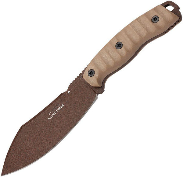 Hydra Knives Noctem Fixed Blade Tan Sculpted G10 Copper Oxide Coated K110 - Knives.mx