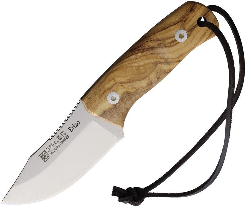 Joker Erizo Fixed Blade Olive Wood Satin 1.4116 Stainless - Knives.mx