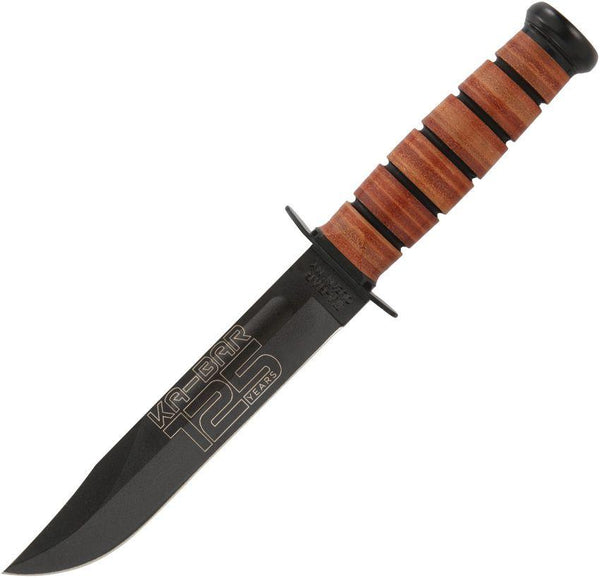 Ka-Bar 125th Annv U.S. Army Fixed Blade Black Oxide Coated 1095 - Knives.mx