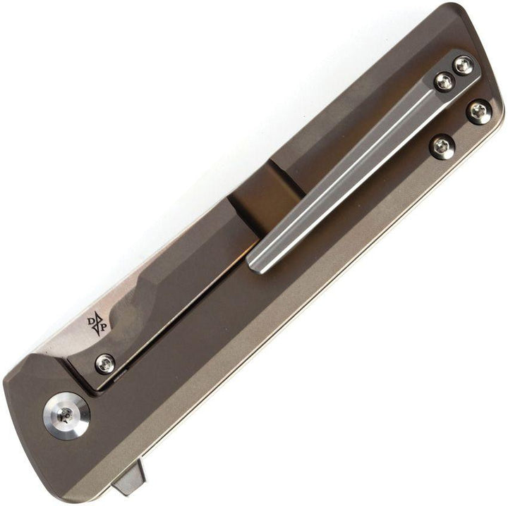 Kansept Knives Anomaly Framelock Bronze Anodized Titanium Satin Drop Point S35VN - Knives.mx
