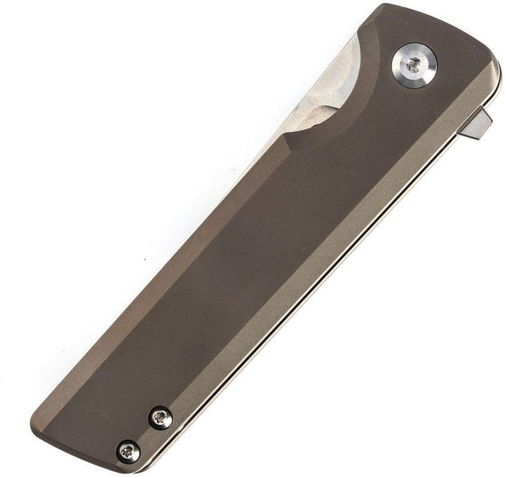 Kansept Knives Anomaly Framelock Bronze Anodized Titanium Satin Drop Point S35VN - Knives.mx
