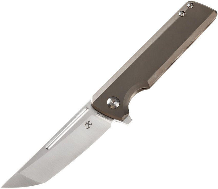 Kansept Knives Anomaly Framelock Bronze Anodized Titanium Satin Tanto S35VN - Knives.mx