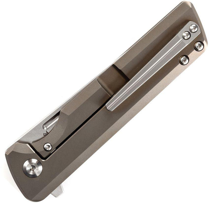 Kansept Knives Anomaly Framelock Bronze Anodized Titanium Satin Tanto S35VN - Knives.mx