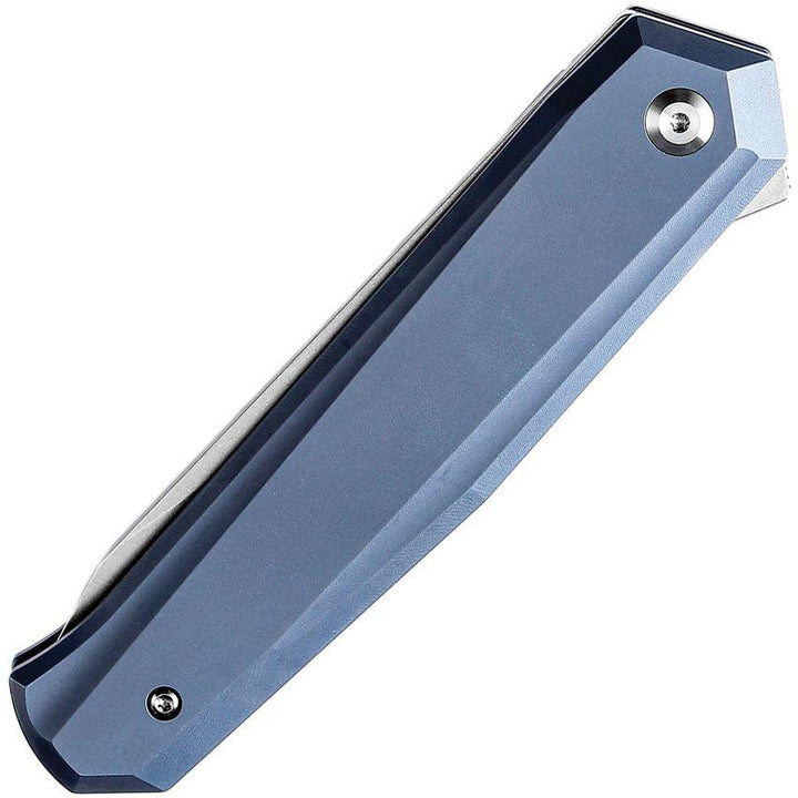 Kansept Knives Integra Framelock Blue Anodized Titanium Stonewash Bohler M390 - Knives.mx