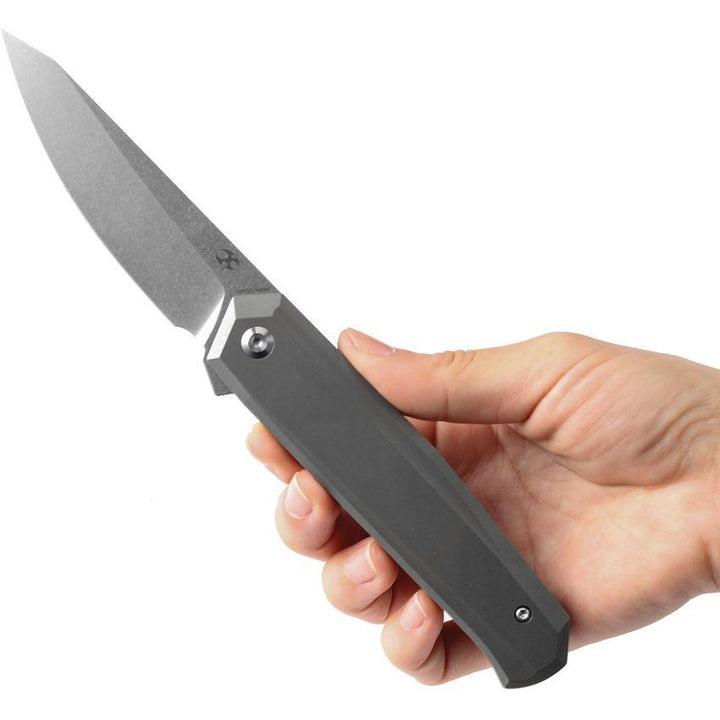 Kansept Knives Integra Framelock Bronze Anodized Titanium Stonewash Bohler M390 - Knives.mx