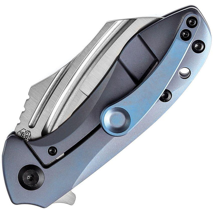 Kansept Knives KTC3 Linerlock Blue Titanium Satin CPM S35VN - Knives.mx