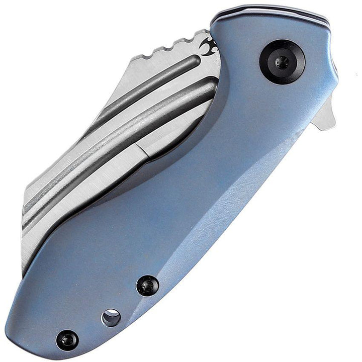 Kansept Knives KTC3 Linerlock Blue Titanium Satin CPM S35VN - Knives.mx