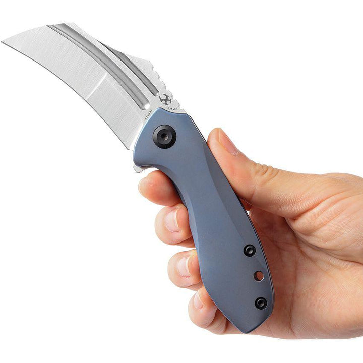 Kansept Knives KTC3 Linerlock Blue Titanium Satin CPM S35VN - Knives.mx