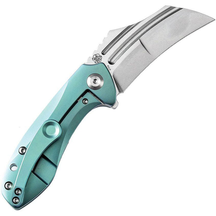 Kansept Knives KTC3 Linerlock Green Titanium Stonewash CPM S35VN - Knives.mx