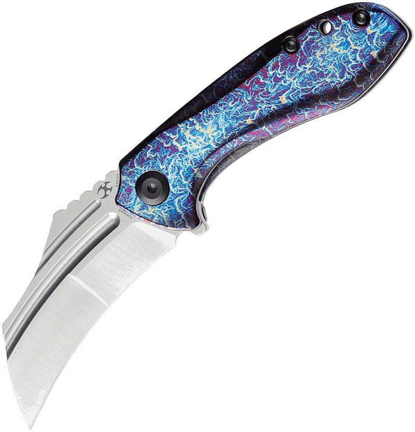 Kansept Knives KTC3 Linerlock Lightning Strike Anodized Titanium Satin CPM S35VN - Knives.mx