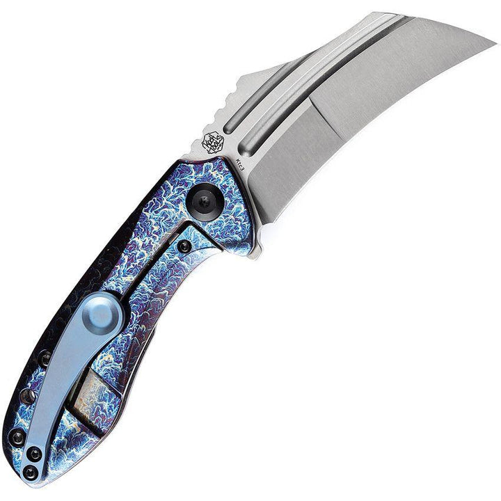 Kansept Knives KTC3 Linerlock Lightning Strike Anodized Titanium Satin CPM S35VN - Knives.mx