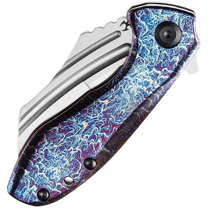 Kansept Knives KTC3 Linerlock Lightning Strike Anodized Titanium Satin CPM S35VN - Knives.mx