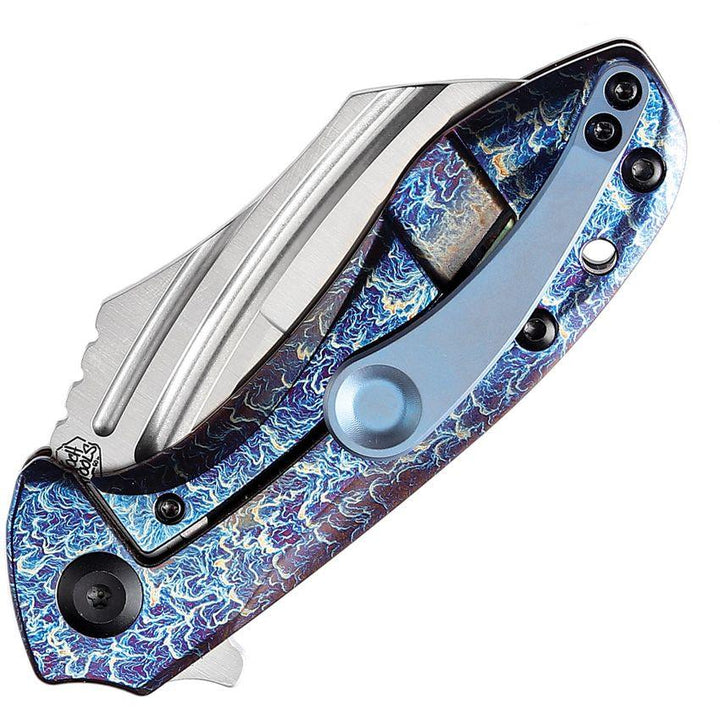 Kansept Knives KTC3 Linerlock Lightning Strike Anodized Titanium Satin CPM S35VN - Knives.mx