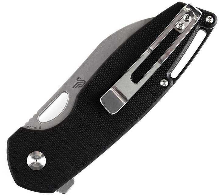 Kansept Knives Model 6 Linerlock Black G10 Stonewash Wharncliffe 154CM - Knives.mx