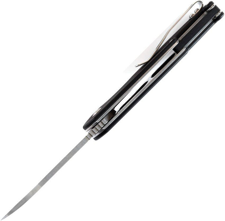 Kansept Knives Model 6 Linerlock Black G10 Stonewash Wharncliffe 154CM - Knives.mx