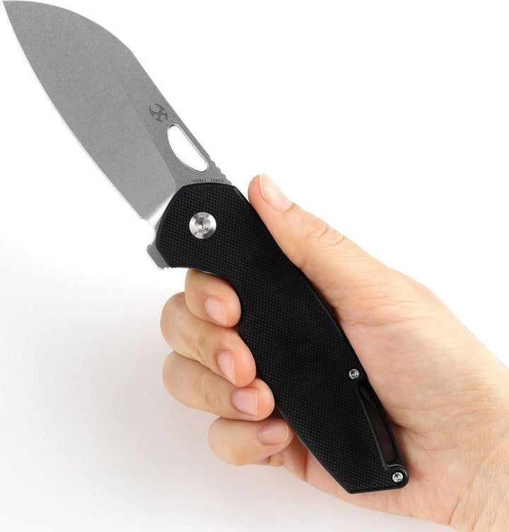 Kansept Knives Model 6 Linerlock Black G10 Stonewash Wharncliffe 154CM - Knives.mx