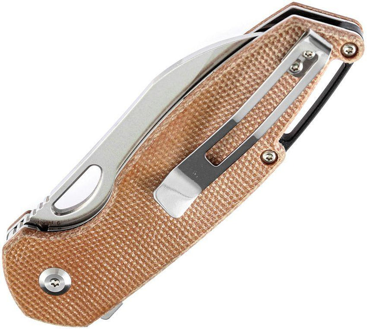 Kansept Knives Model 6 Linerlock Brown Micarta Stonewash Wharncliffe 154CM - Knives.mx