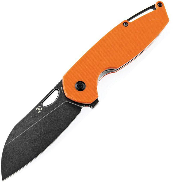 Kansept Knives Model 6 Linerlock Orange G10 Black Stonewash Wharncliffe 154CM - Knives.mx