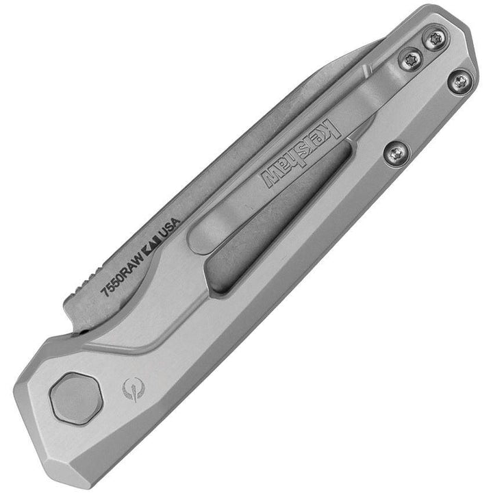 Kershaw Auto Launch 11 Button Lock Raw Aluminum Stonewash CPM-154 - Knives.mx