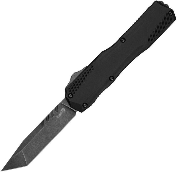 Kershaw Auto Livewire OTF Black Anodized Aluminum Black-oxide BlackWash Tanto CPM MagnaCut - Knives.mx