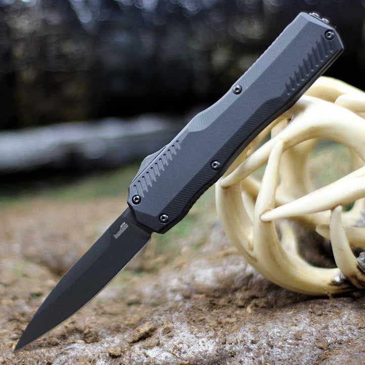 Kershaw Auto Livewire OTF Black Anodized Aluminum DLC CPM-MagnaCut - Knives.mx