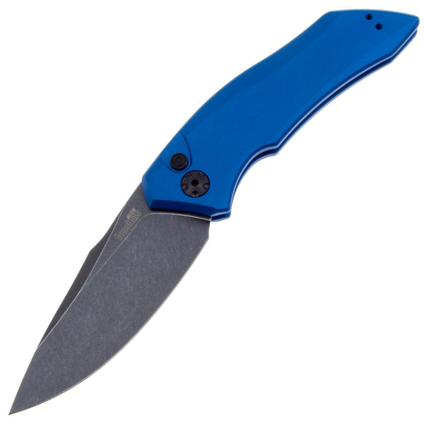 Kershaw Automatic Launch 1 Blue Aluminum Oxide BlackWash CPM 154 - Knives.mx