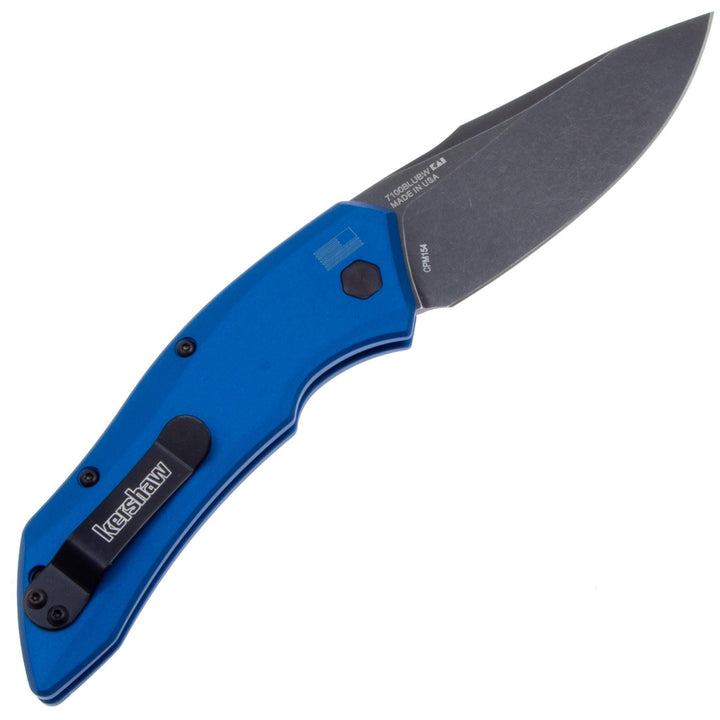 Kershaw Automatic Launch 1 Blue Aluminum Oxide BlackWash CPM 154 - Knives.mx