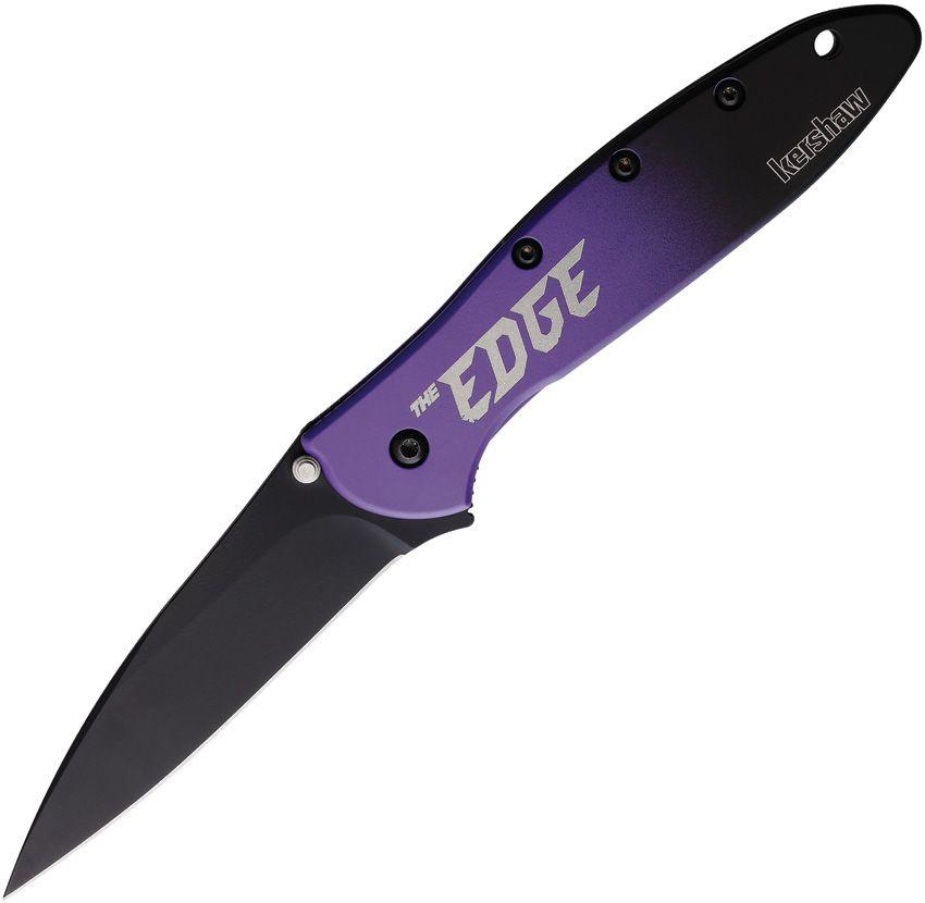 Kershaw Leek Framelock Black & Purple Stainless Black Cerakote CPM Mag ...